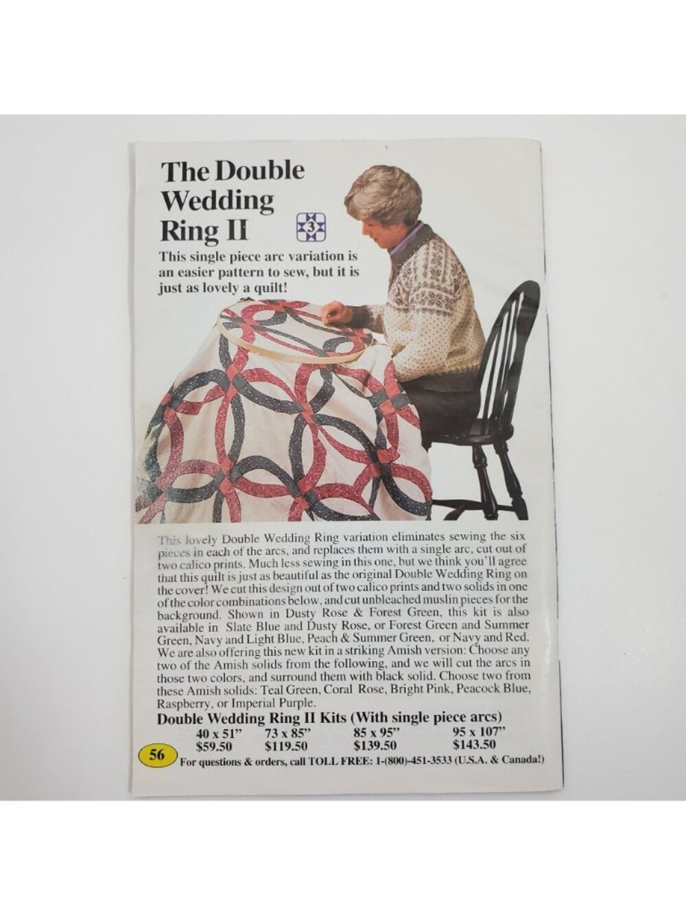 Hearthside Quilts Catalog Issue 19 Double Wedding Ring Vintage 1990s - Picture 13 of 13